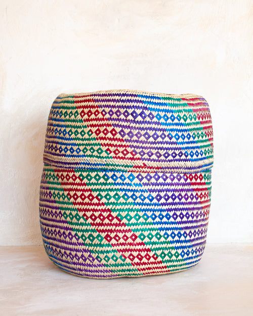 Large Oaxacan Woven Basket - Multi