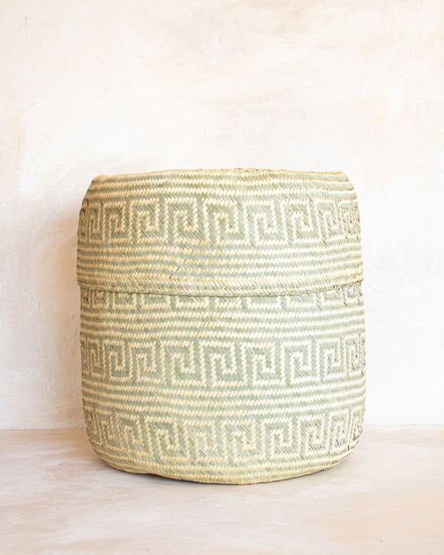 Large Oaxacan Woven Basket - Sage