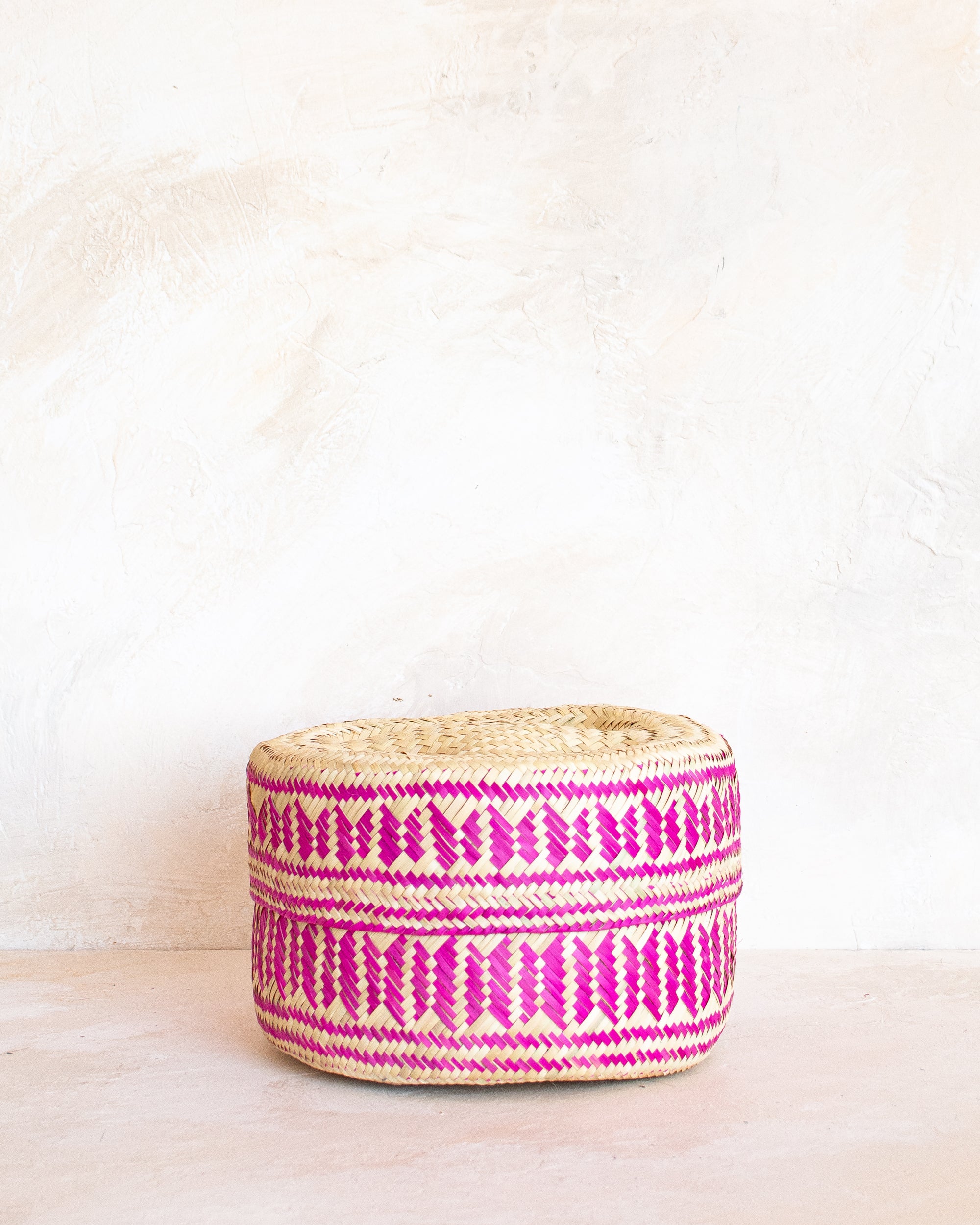 Oaxacan Woven Tortilla Basket - Fuchsia