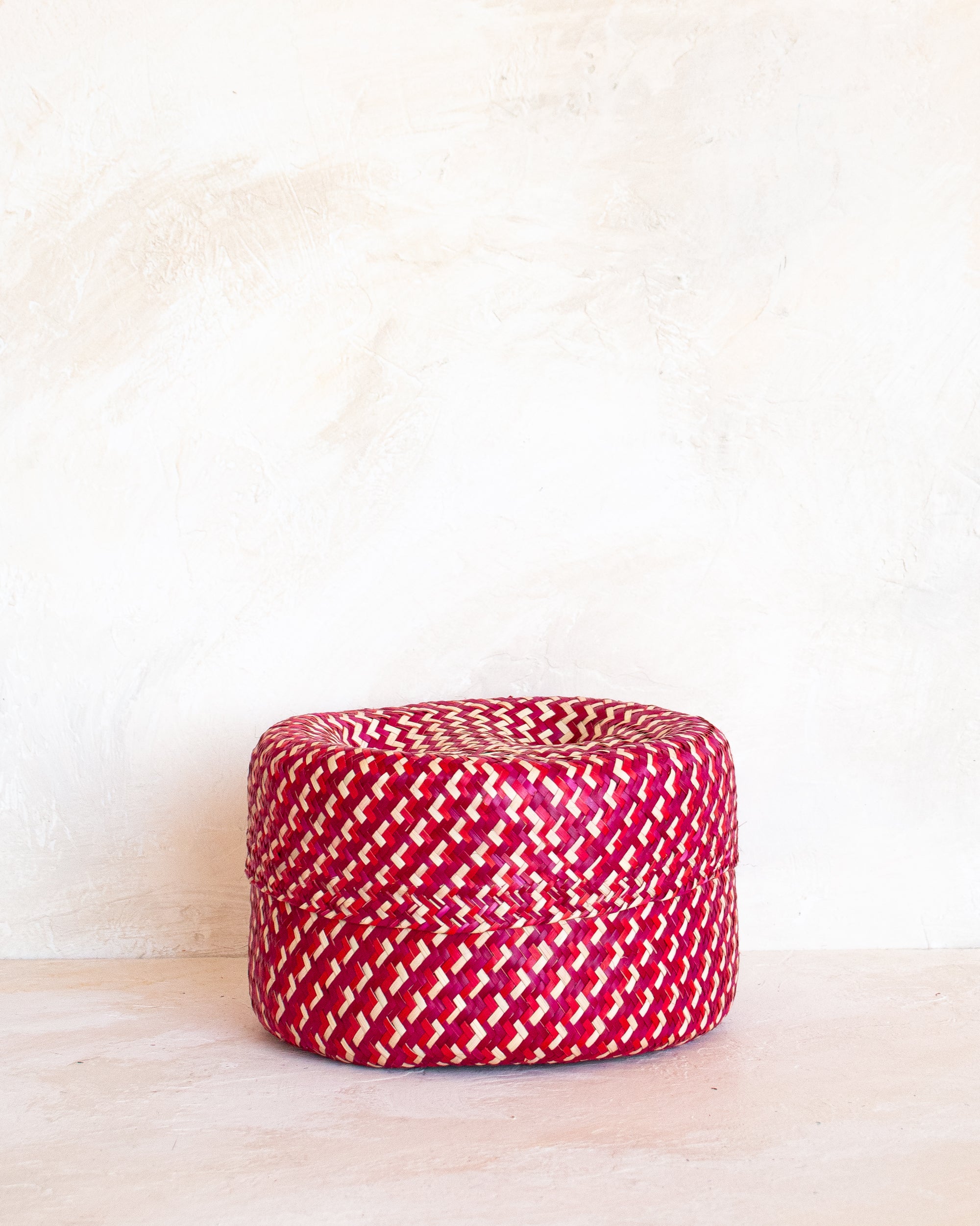 Oaxacan Woven Tortilla Basket - Crimson