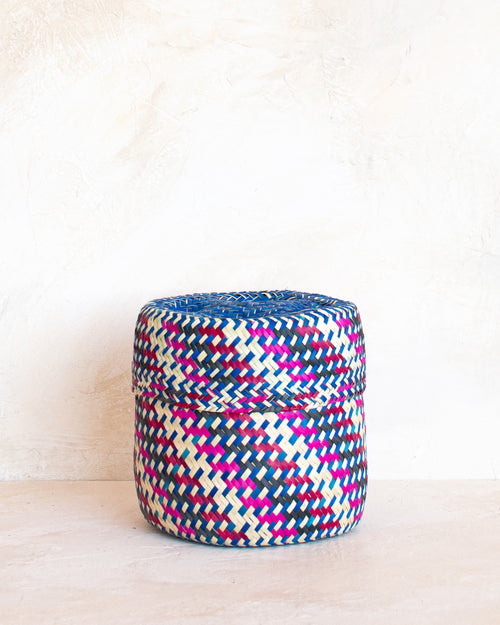 Small Oaxacan Woven Basket - Multi