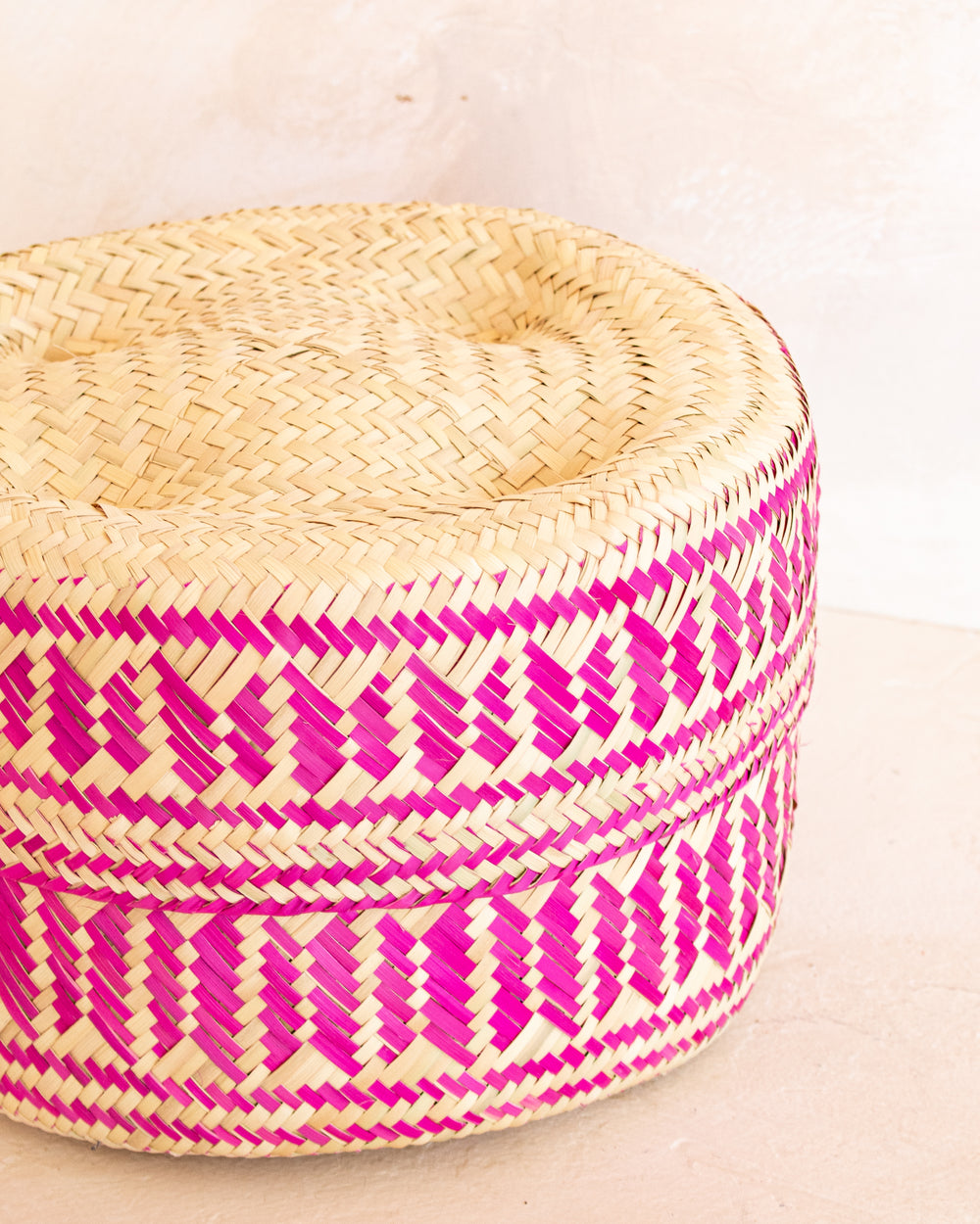 Oaxacan Woven Tortilla Basket - Fuchsia