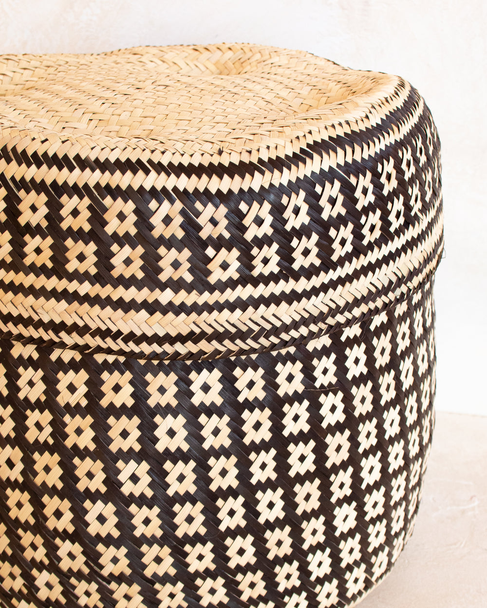 Medium Oaxacan Woven Basket - Black