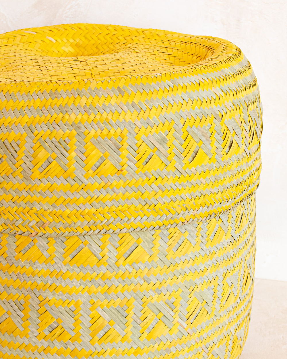 Medium Oaxacan Woven Basket - Gold