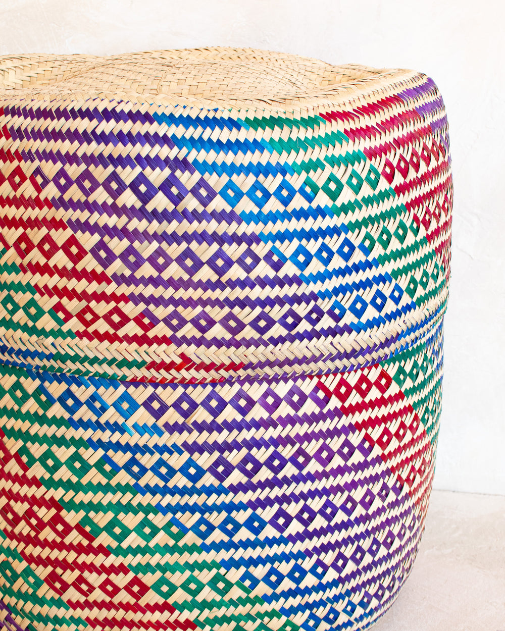 Large Oaxacan Woven Basket - Multi