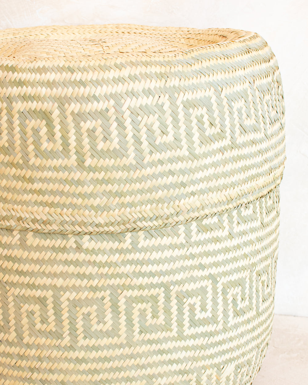 Large Oaxacan Woven Basket - Sage