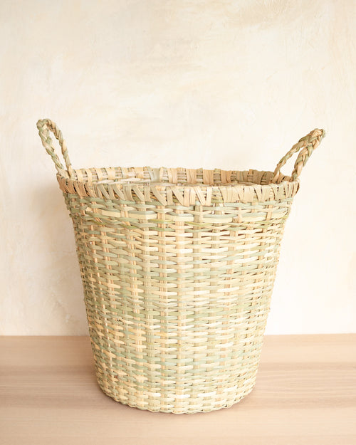 Large Tule Basket with Handles