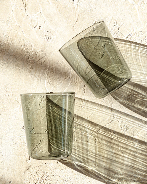 Luisa Acqua Glass (set of 2) - Fog Gray