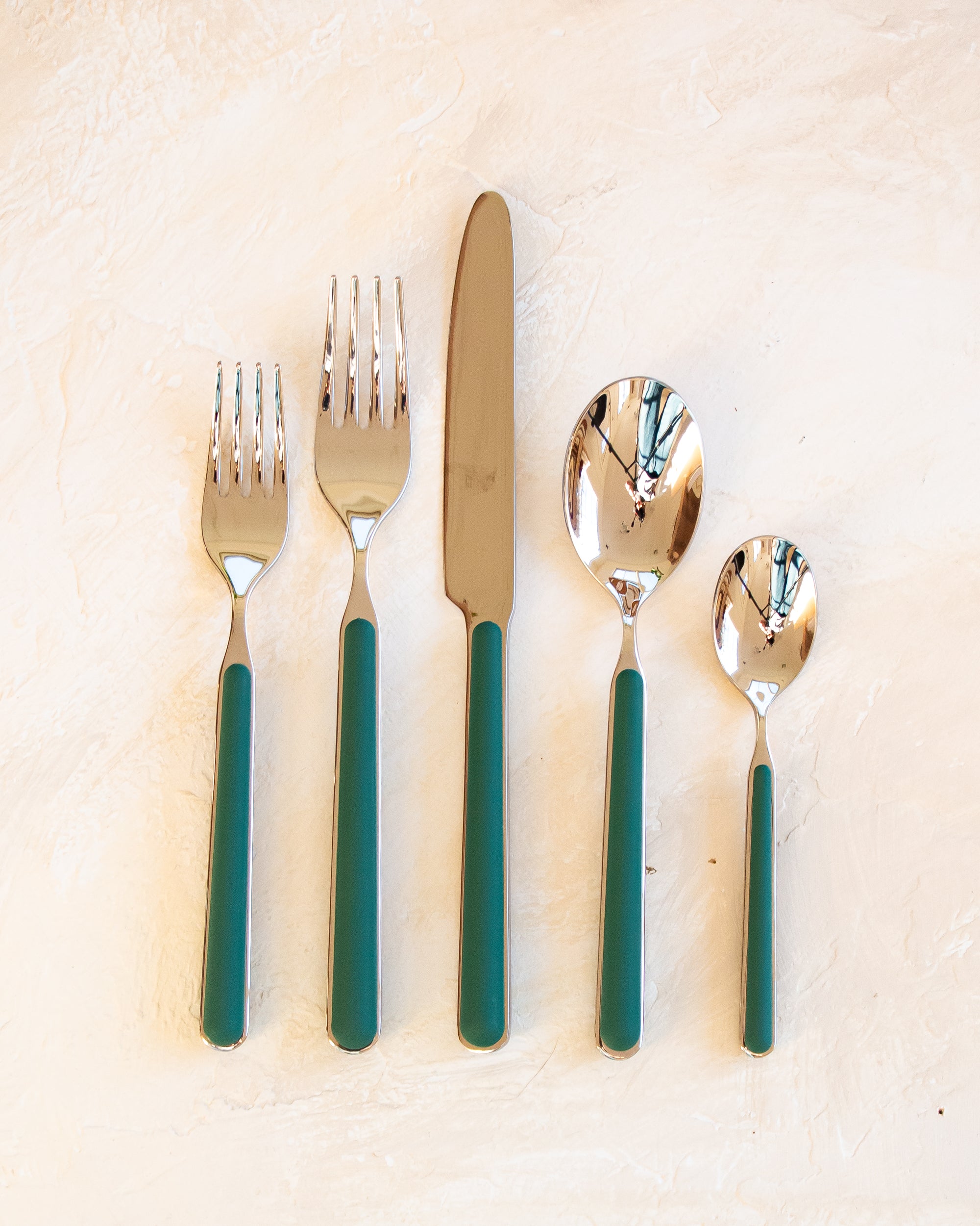 5-piece Flatware Set - Hunter Green