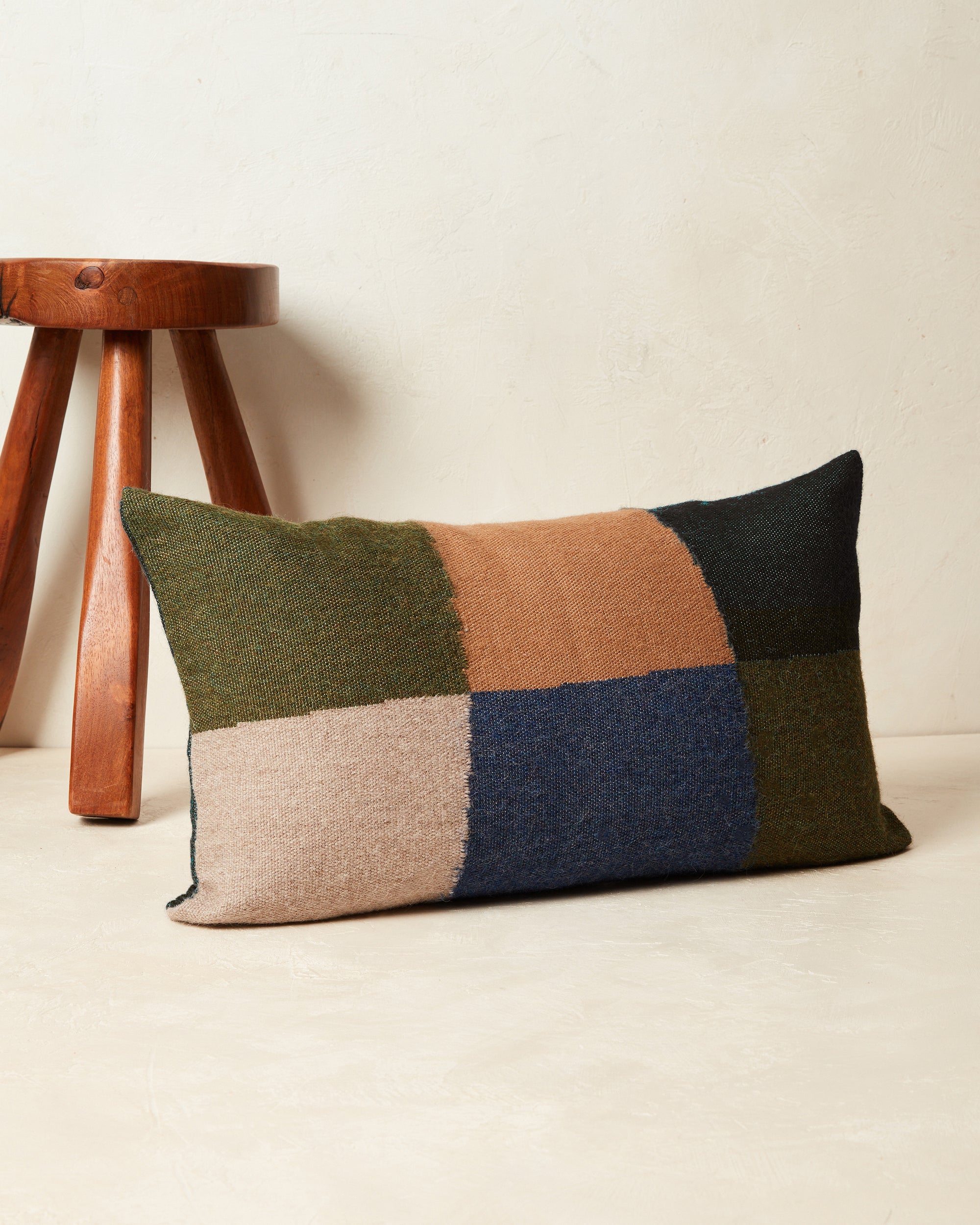 Patchwork Lumbar Pillow - Forest