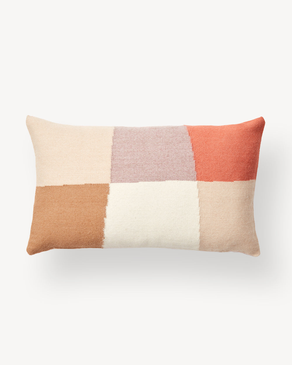 Patchwork Lumbar Pillow - Terracotta