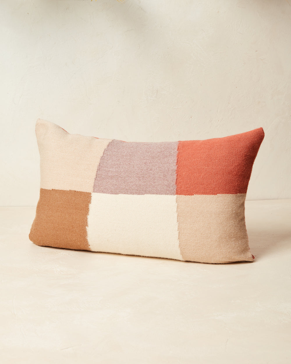 Patchwork Lumbar Pillow in Terracotta - Ethical Home Decor