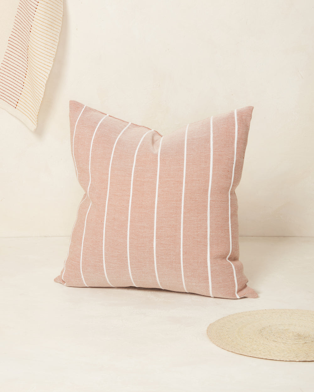 Recycled Stripe Pillow - Clay