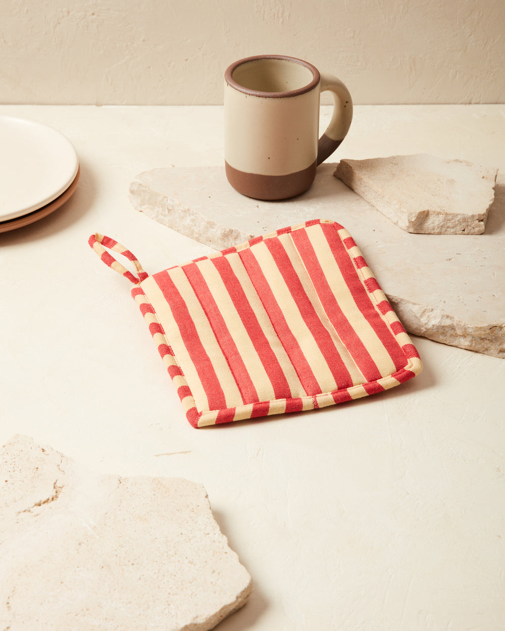 Sol Oven Mitt in Hibiscus - Ethical Kitchen Textiles