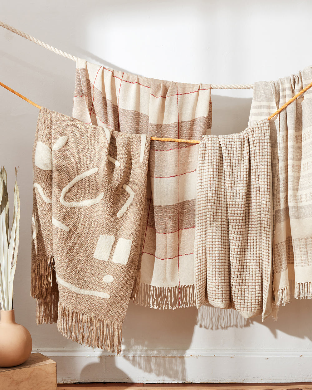 Grid Throw - Camel