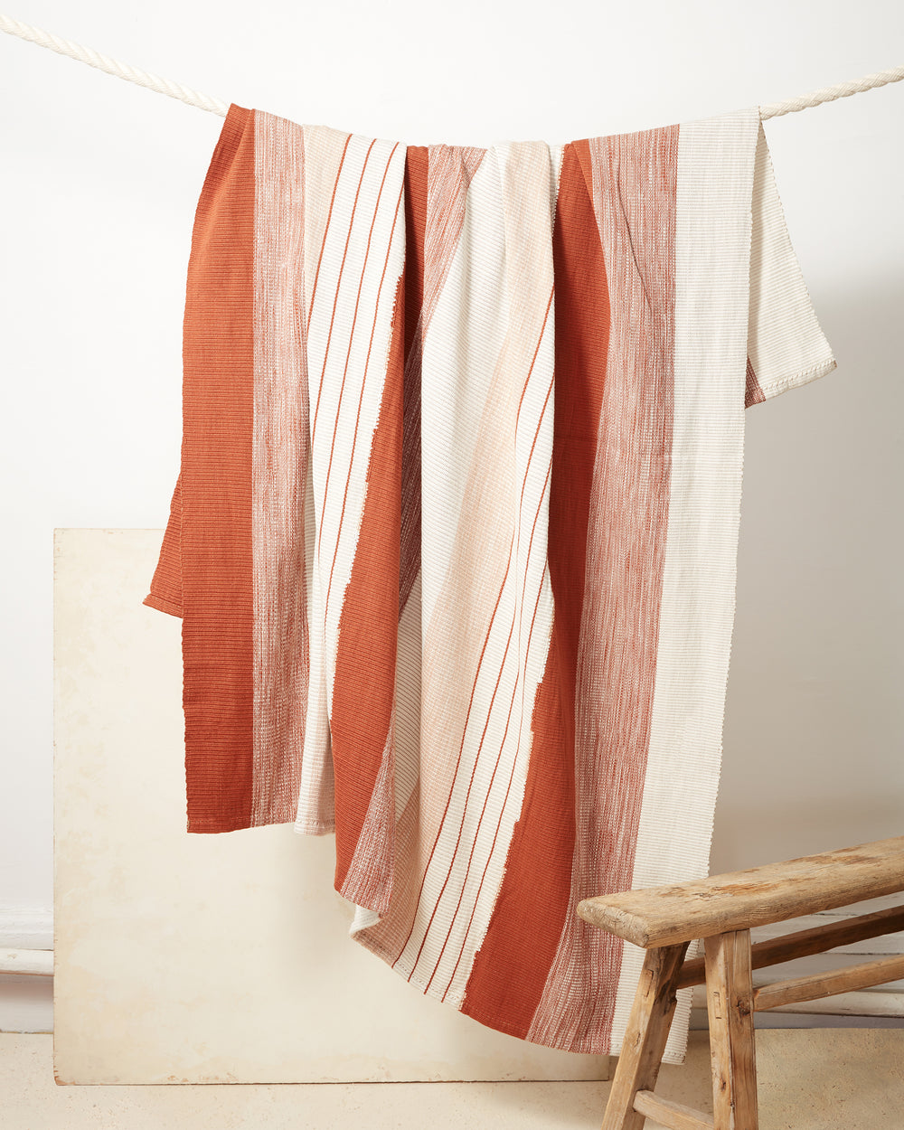 Pantelhó Throw - Rust + Cream