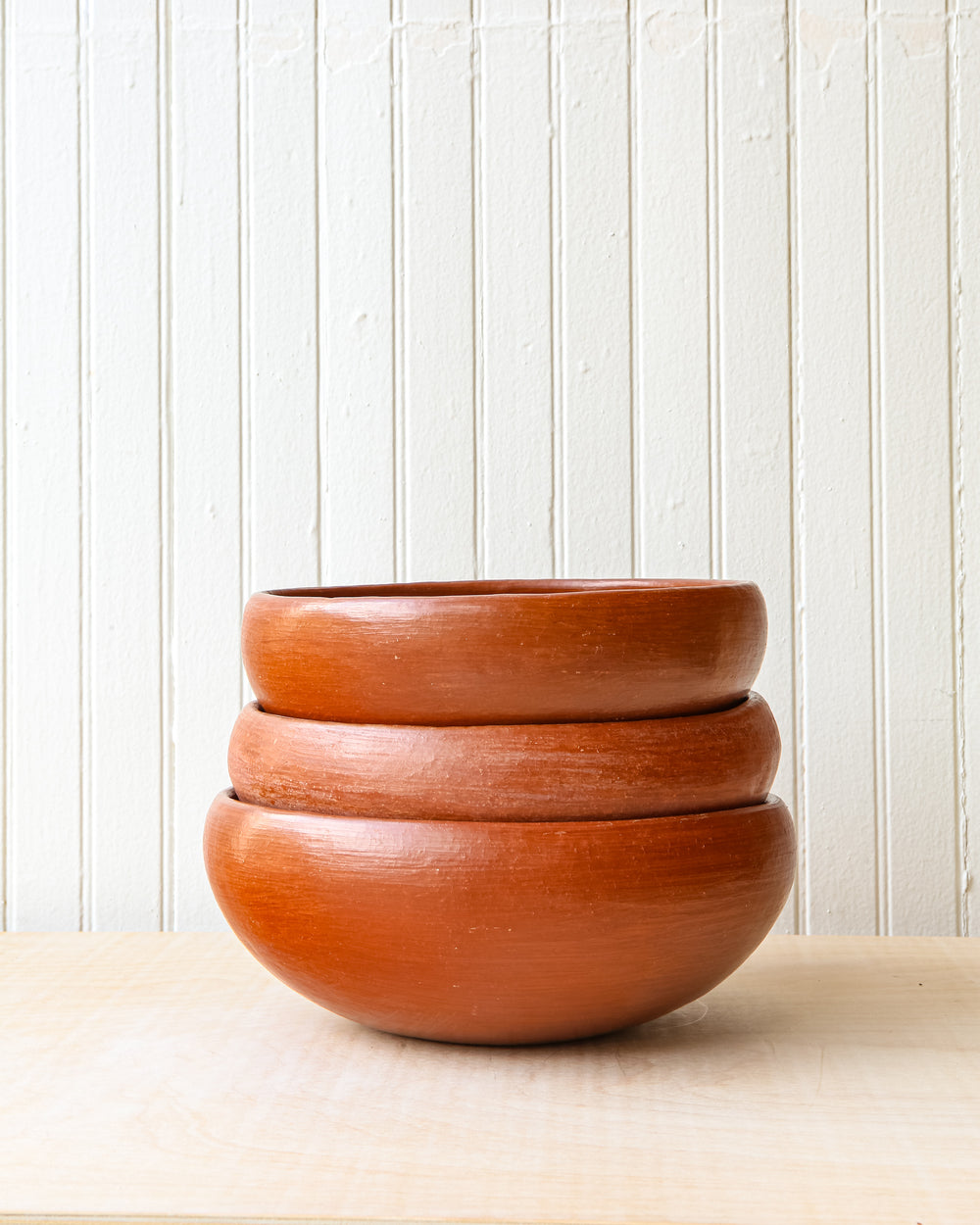 Red Clay Large Salad Bowls