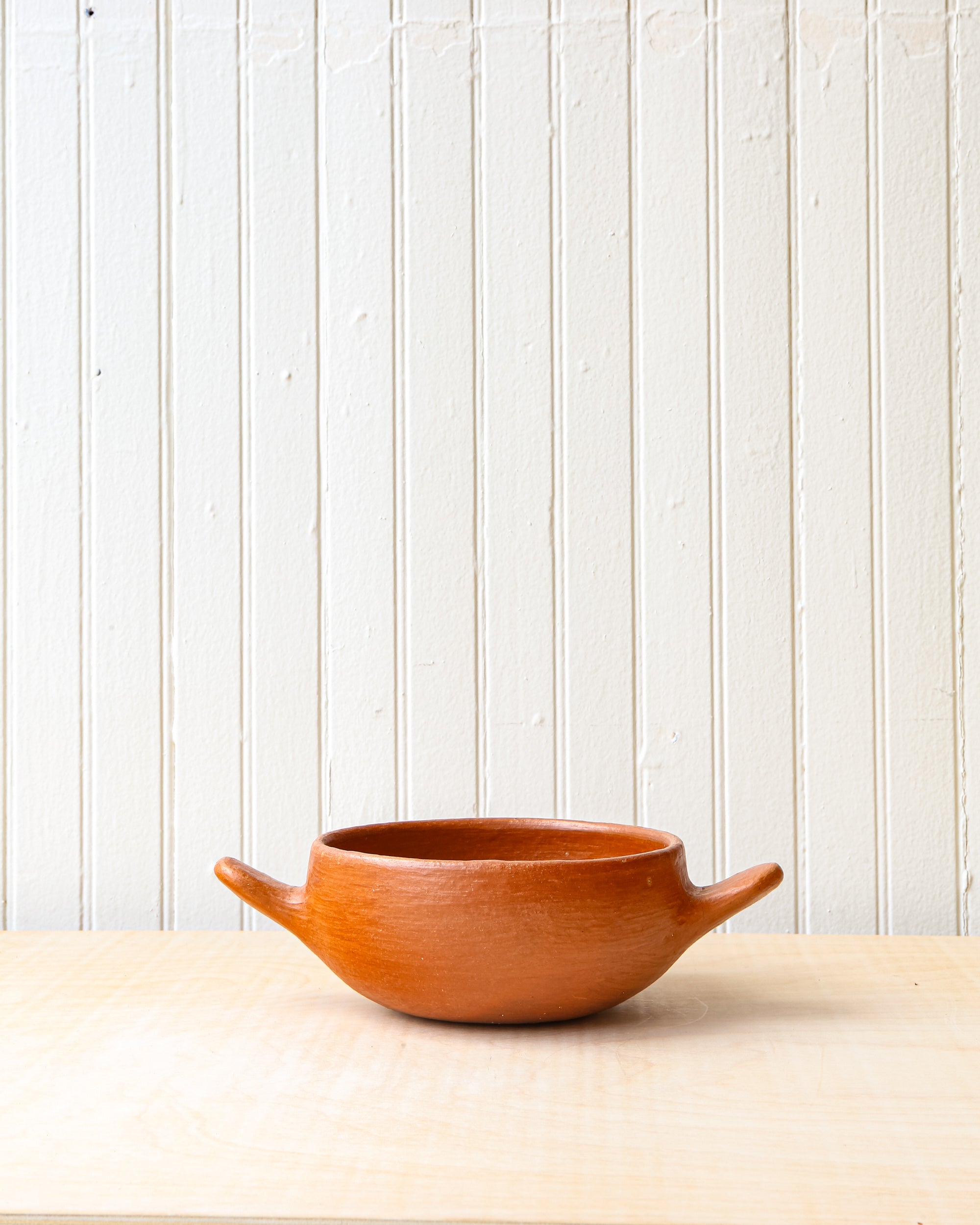 Red Clay Serving Bowl with Closed Handles