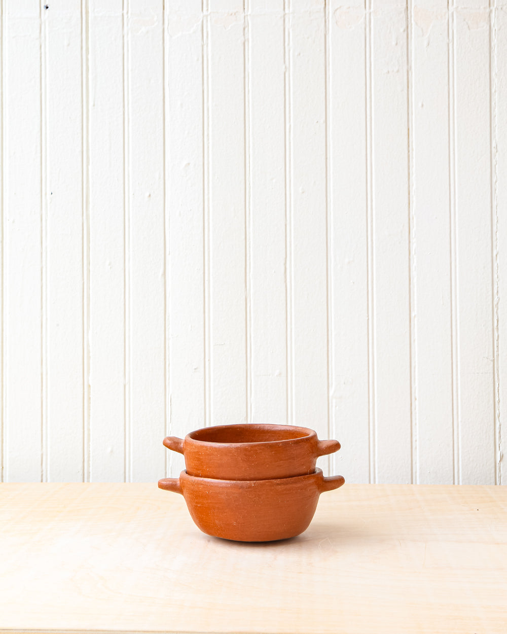 Red Clay Serving Bowl with Closed Handles