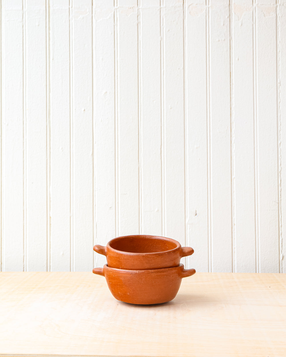 Red Clay Serving Bowl with Closed Handles