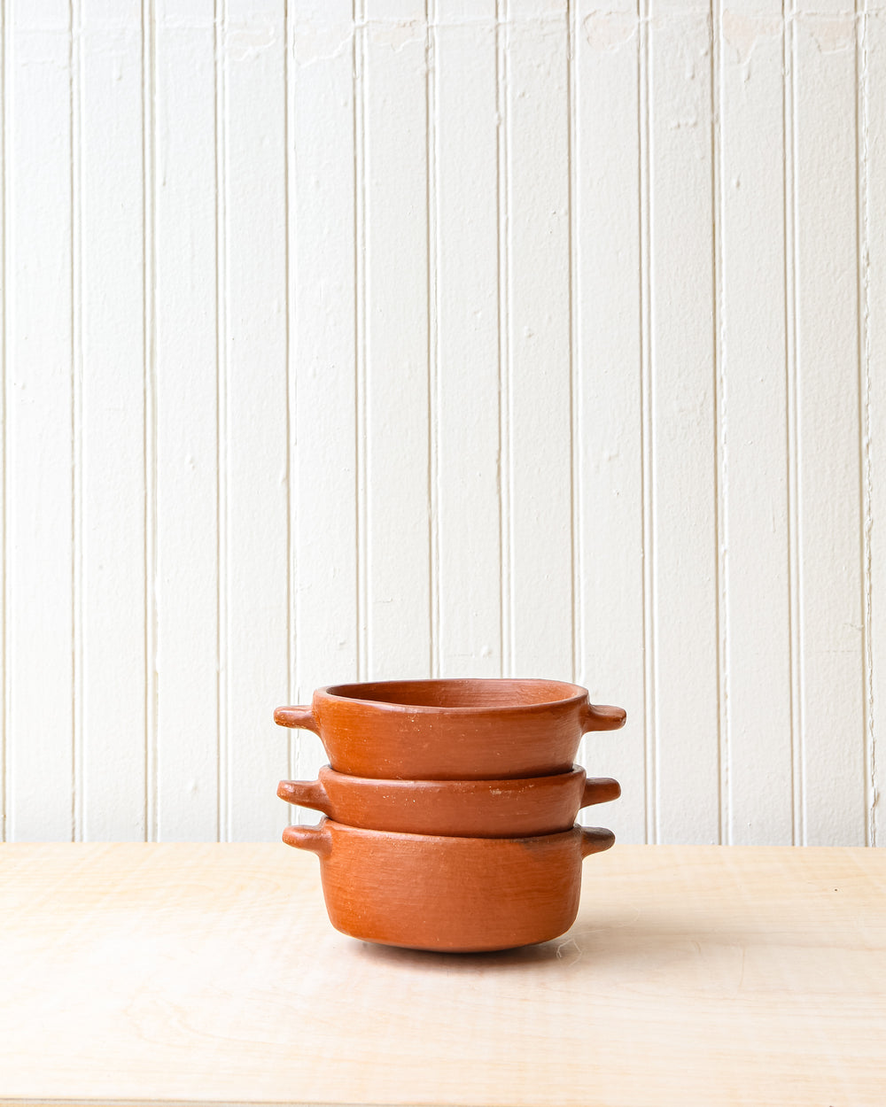 Red Clay Serving Bowl with Closed Handles