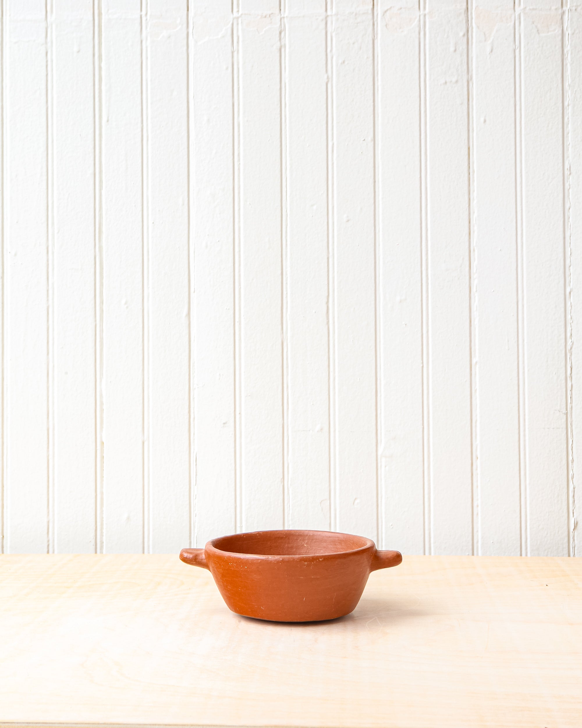 Red Clay Serving Bowl with Closed Handles